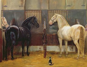バッキンガム宮殿でのクリームとブラック
